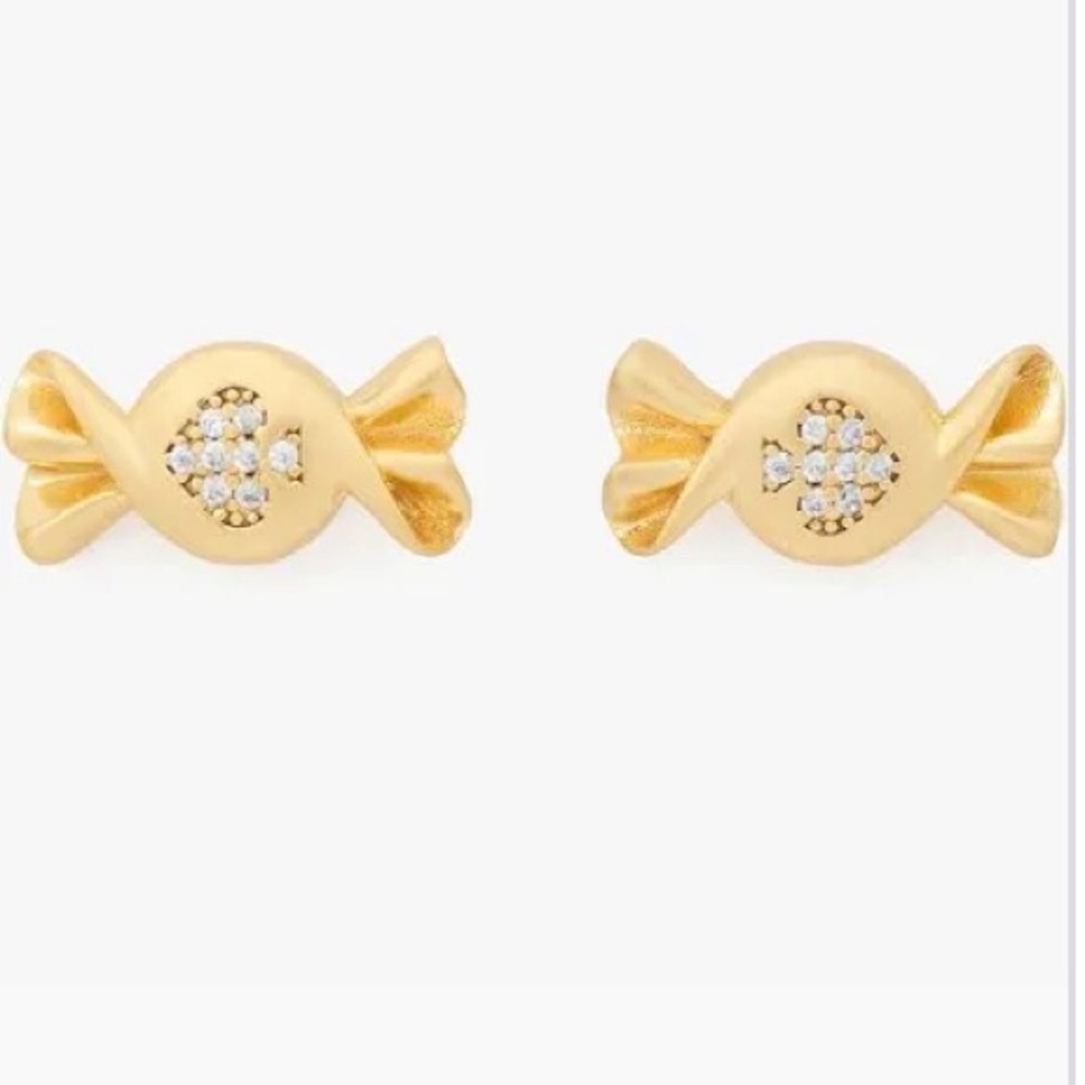 Kate Spade Gold Candy Shape Earrings